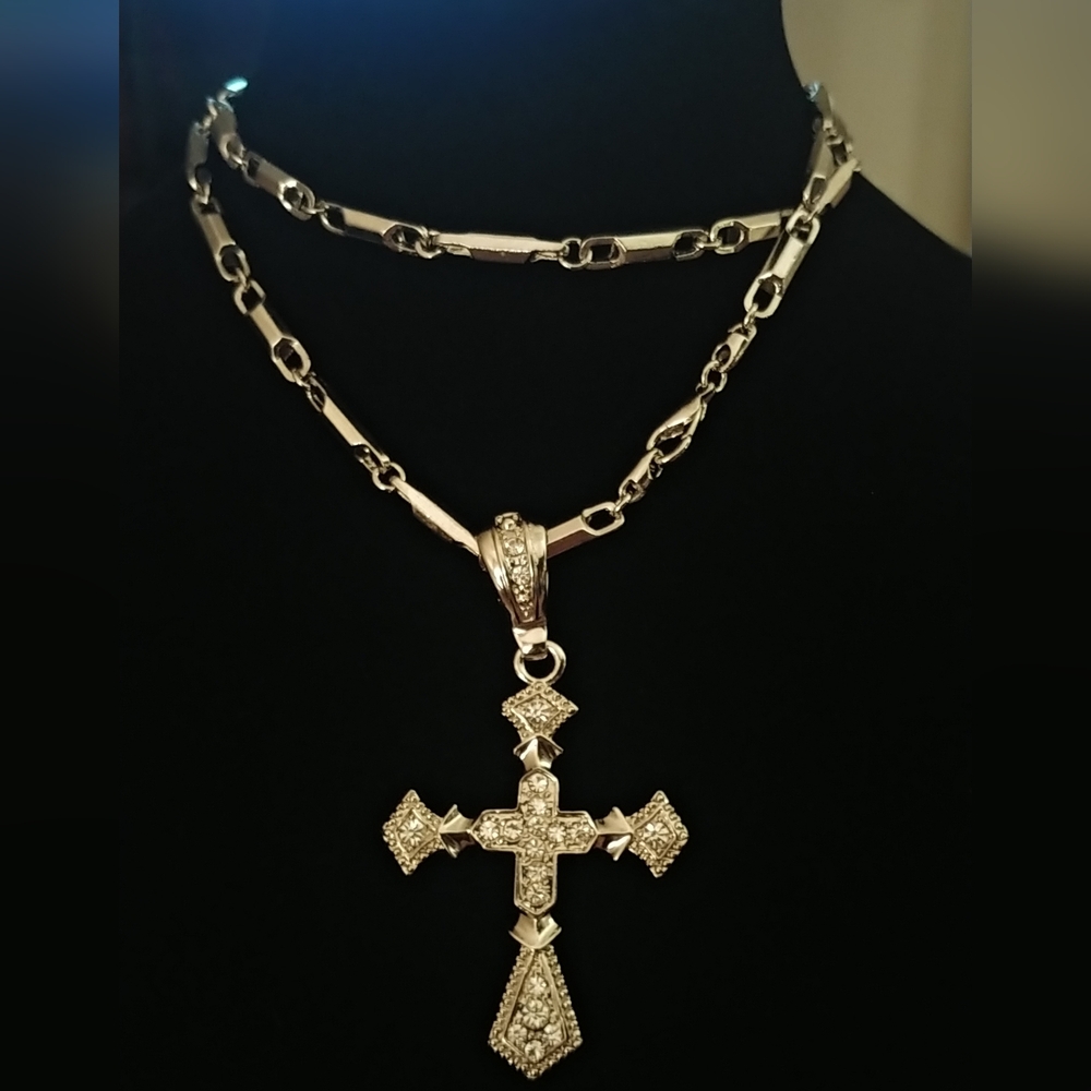 Cross Necklace And Bracelet Set